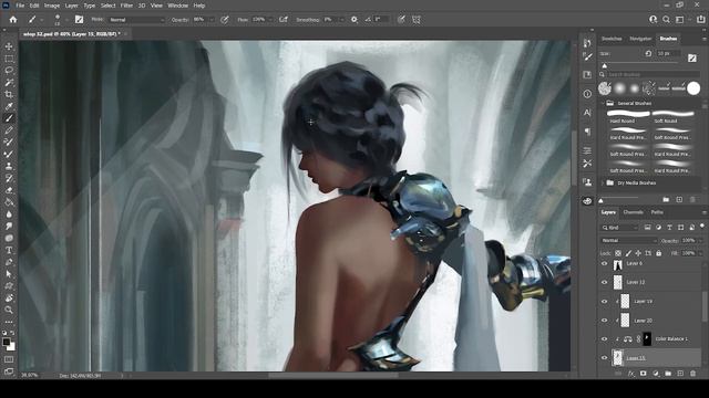 Wlop Fragile painting process смотреть онлайн