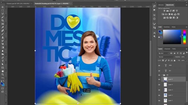 Photoshop Flyer Design for Cleaning Company | Pro Photoshop Tips смотреть онлайн