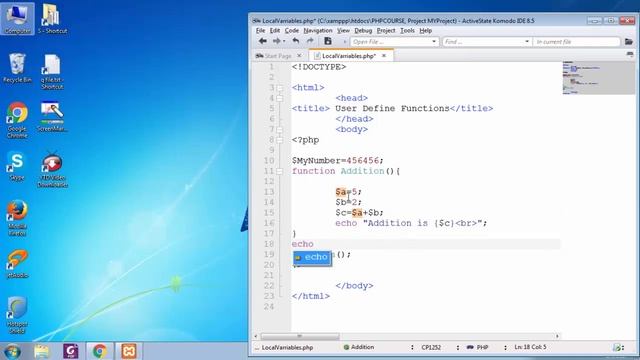 Building Blocks of PHP Continue, Local Variables,lesson#24 #Learn Your Self XP# смотреть онлайн