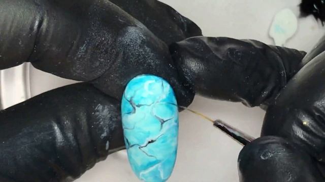 Дизайн ногтей Апатит гель лаками Nisha и акварельными каплями GELLAKTIK MYSTIC смотреть онлайн