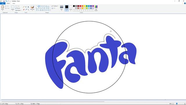 How to draw a Fanta logo using MS Paint | Drawing Tutorial смотреть онлайн