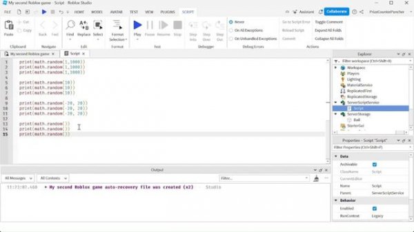 RANDOM NUMBER GENERATOR | Roblox Studio Scripting 2024