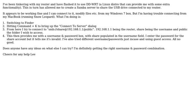 Apple: Samba Troubles With My Mac - Password Never Accepted (2 Solutions!!) смотреть онлайн