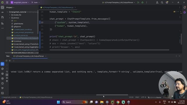 Use of Custom output parser with OpenAI LLM Langchain tutorial in Hindi смотреть онлайн
