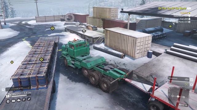 SnowRunner (No Commentary) On Top Of The World, Towing 6 Cargo Loads! смотреть онлайн