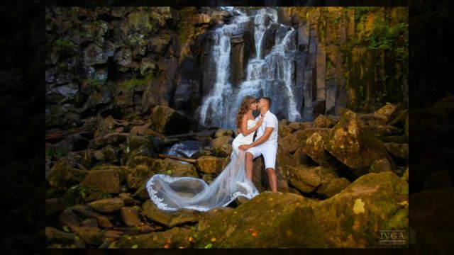 Красивая свадебная история на потрясающем водопаде. Фотограф Ивга. смотреть онлайн