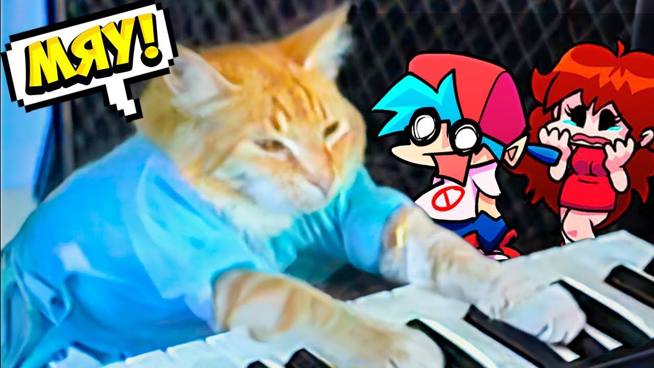 Котик из Мема Наносит Ответный Удар во Friday Night Funkin' VS Keyboard Cat смотреть онлайн