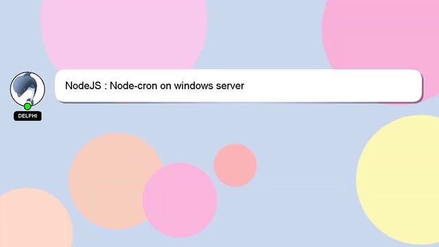 NodeJS : Node-cron on windows server смотреть онлайн