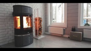 Обзор чешского печь-камина ABX Atrium в загородном доме | Печь АВХ с тремя стеклами на дровах