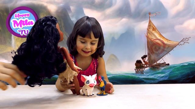 Singing Moana and Friends Sing Her Iconic Song How Far I'll Go funny review | HappyMilaTV #317 смотреть онлайн