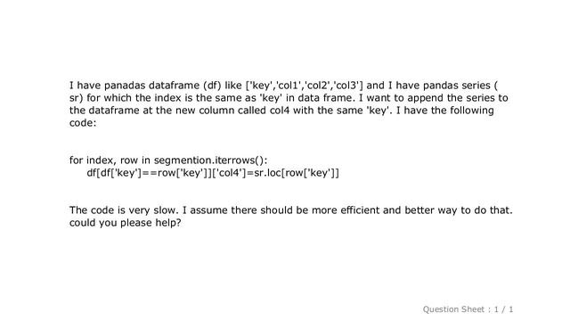 Pandas : Append Pandas Series to DataFrame as a column смотреть онлайн