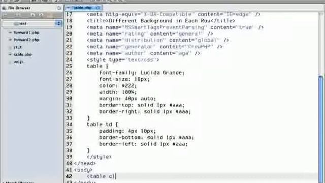 How To Create Different Background For Each Row in Table Using HTML PHP смотреть онлайн