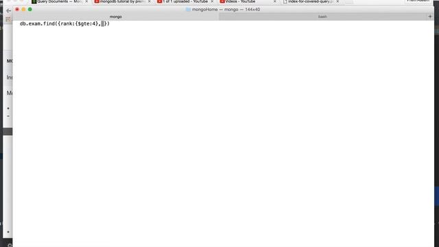 MongoDb Tutorial 19 : How to use $gte $lte less then greater then operator in MongoDB смотреть онлайн