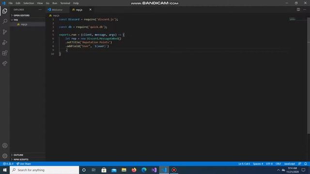 Discord.js | How to make a reputation system | Part 1: Rep.js смотреть онлайн