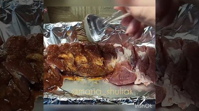 Мясо запечённое "Гармошка". Вырезка запечённая. Как приготовить мясо. Запечённая свиная вырезка. смотреть онлайн