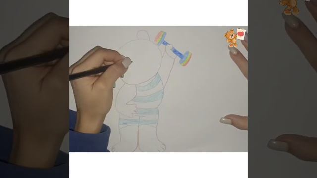 bolalar uchun Ayiq rasmni chizish, как нарисовать медведя для детей, how to draw a bear смотреть онлайн