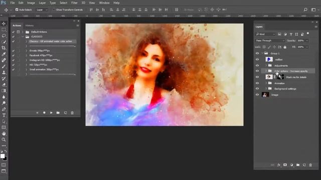 Classico - Gif Animated Water color Photoshop Action смотреть онлайн