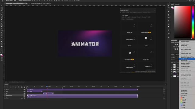 HOW IT WORKS - ANIMATOR Photoshop Plug-in for Animated Effects смотреть онлайн