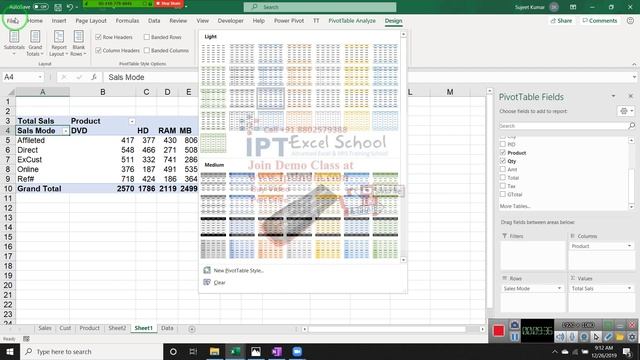 Pivot Table in Excel 2019 смотреть онлайн