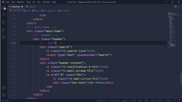 How To Make A Website Like Instagram Using HTML CSS - Instagram Redesign