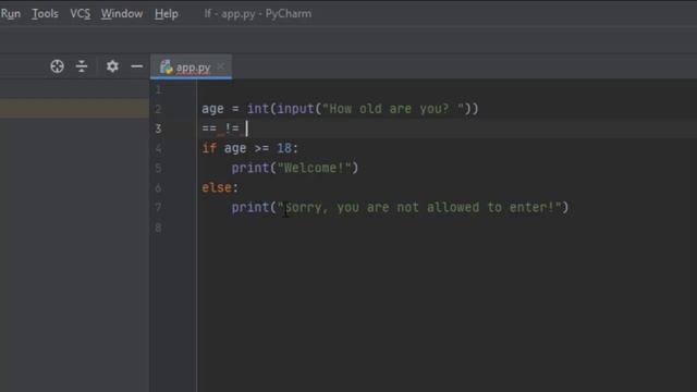#6 Python Tutorial - If Statements Condition - Python for Beginners [2020] Full Course смотреть онлайн