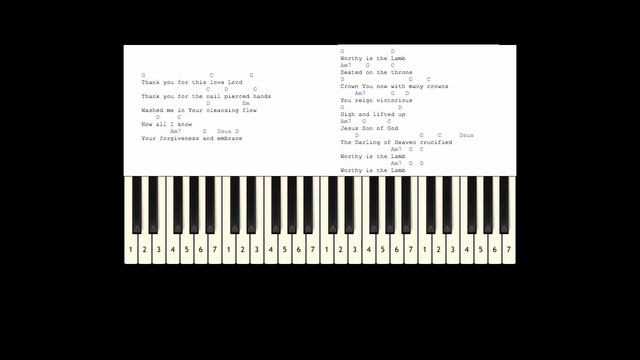 Worthy Is The Lamb | Darlene Zschech | Easy-to-Play Piano | Smart Chords | Learn Piano in 5min (HD) смотреть онлайн