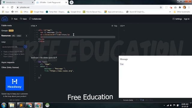 part 2 Binding in Vue | Vuejs in tamil | FreeEducation in Tamil смотреть онлайн