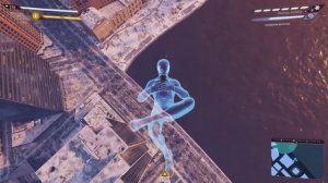 Как прыгать вниз спиной на ПК / трюк с телефоном /Spider man Miles Morales сделать прыжок на PC