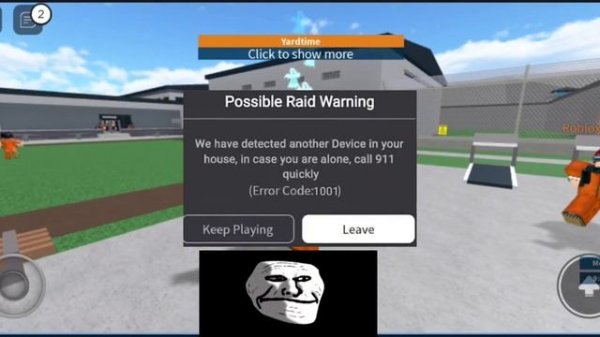roblox error code 1001