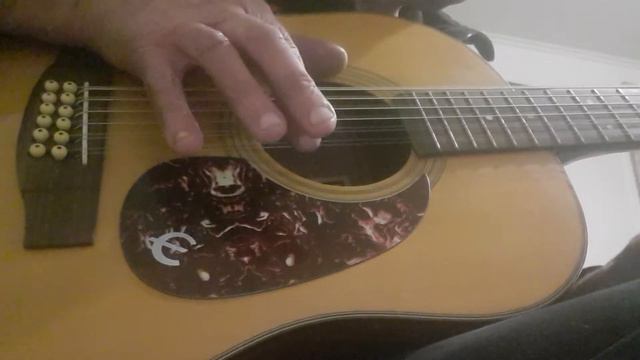 Opening cords of Nothing else Matters on a 12 String Epiphone Acoustic смотреть онлайн