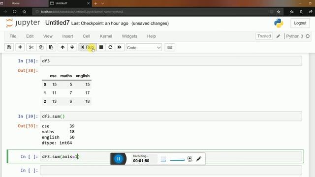 Python+Data: Sum, idmax, idmin in DataFrame in Hindi смотреть онлайн