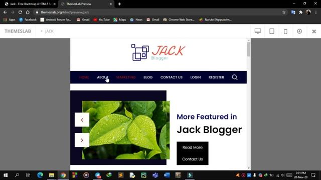Jack : Free Bootstrap 4 HTML5 Multipurpose Website Template смотреть онлайн