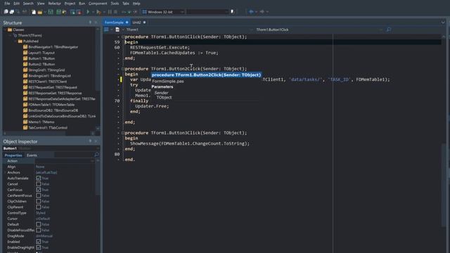 Posting changes in a TDataSet to a RESTful server using TRESTRequestDataSetAdapater смотреть онлайн