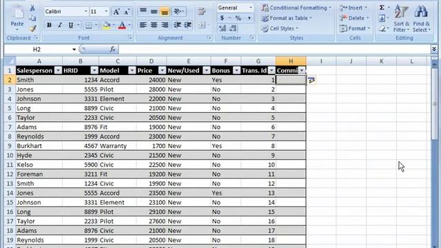 Excel 2007 Tutorial 8 Working with tables смотреть онлайн