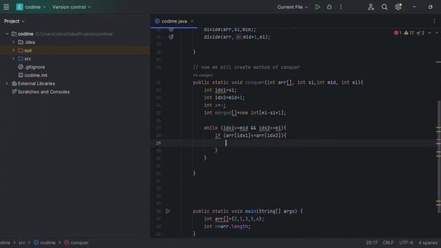 JAVA INTERVIEW QUESTIONS | 15. Write a Java program that illustrates merge sort. смотреть онлайн