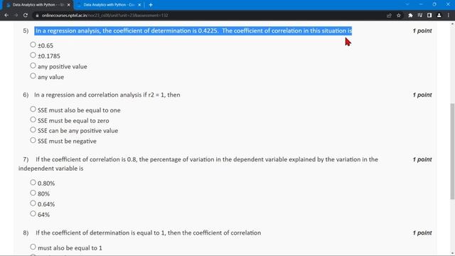 NPTEL Data Analytics with Python Week 7 Quiz Assignment Solutions | Jan 2023 | IIT Roorkee #nptel смотреть онлайн