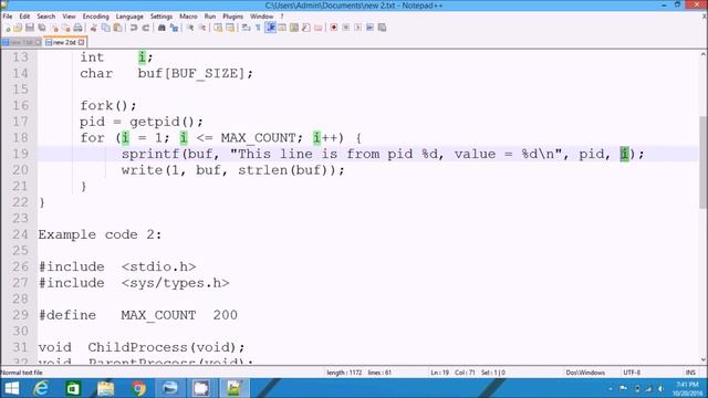 Use of fork() System Call смотреть онлайн
