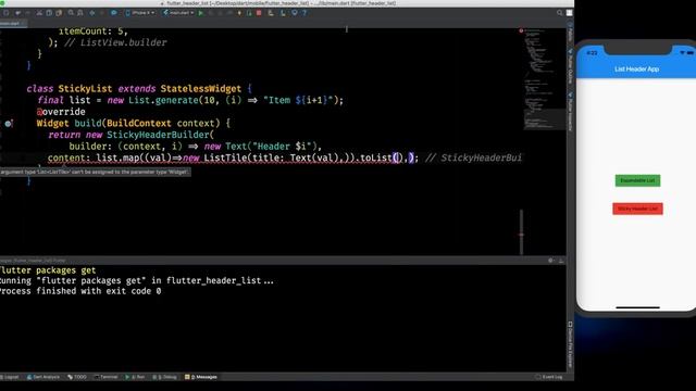 Flutter: Expandable And Sticky Header List смотреть онлайн