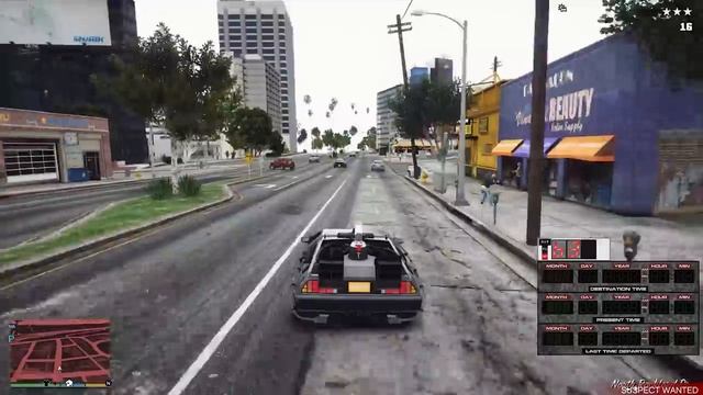 Police Chase The Delorean Time Machine & Can You Time Travel in Hover Mode? | GTA V смотреть онлайн