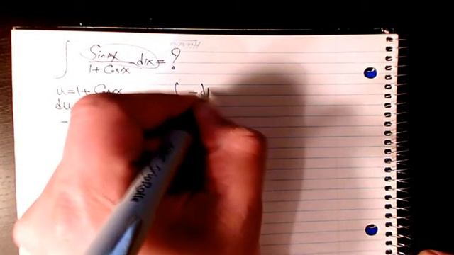 How To Integrate Sinx/(1+cosx), Indefinite Integral, Integration By Substitution, Calculus