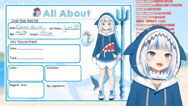 Гавр Гура на русском Про РАЗМЕР своего... Hololive Vtuber смотреть онлайн