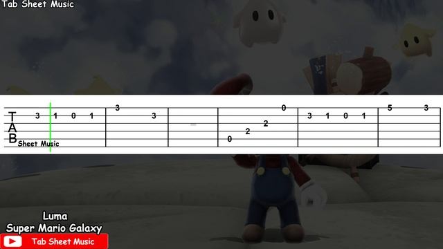 Super Mario Galaxy - Rosalina's Storybook/Luma Theme | Guitar Tutorial смотреть онлайн