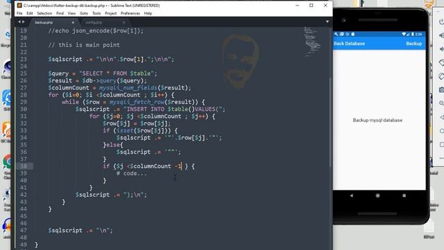 Flutter backup mysql databasae in flutter using php смотреть онлайн