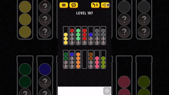 Ball Sort Puzzle Level 107 #ballsortpuzzle #ballsortpuzzlegameplay #puzzlegame #mobilegames