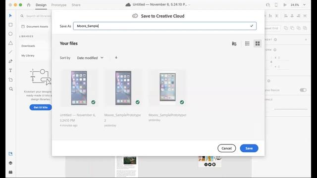 Saving a Prototype Adobe XD смотреть онлайн