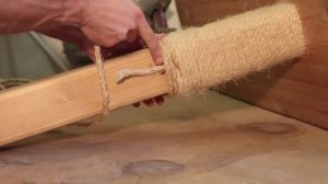 Замена веревки на когтеточке