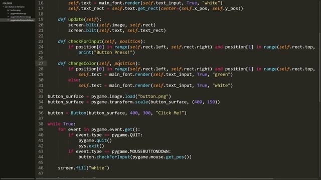 EASY Way to Make BUTTONS for Python/PyGame Projects смотреть онлайн