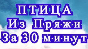 Птица из пряжи (шерсти) без вязания и без валяния - Мастер-класс