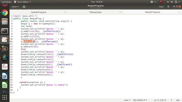 Deque in Java | Deque Implementation in Java | Deque Data Structure Java with Example смотреть онлайн