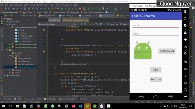 Saving Image And Text Into SQLite database - Delete Data From SQLite (Part 3/3) смотреть онлайн